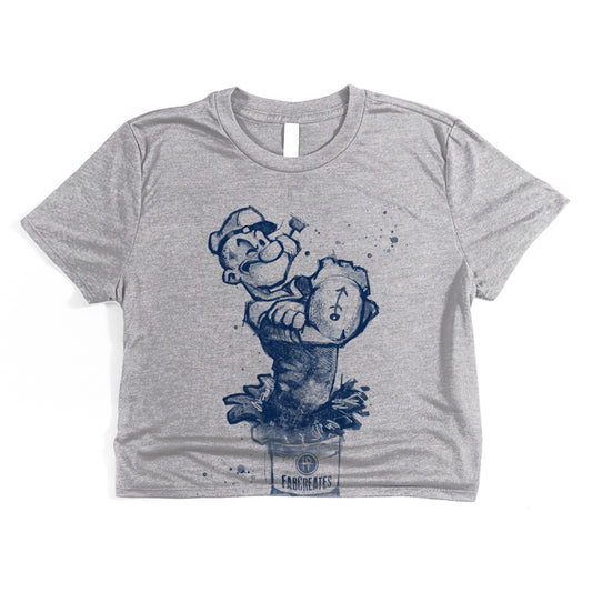 Sailor's Spinach: Powered by FabCreates Cropped Tee
