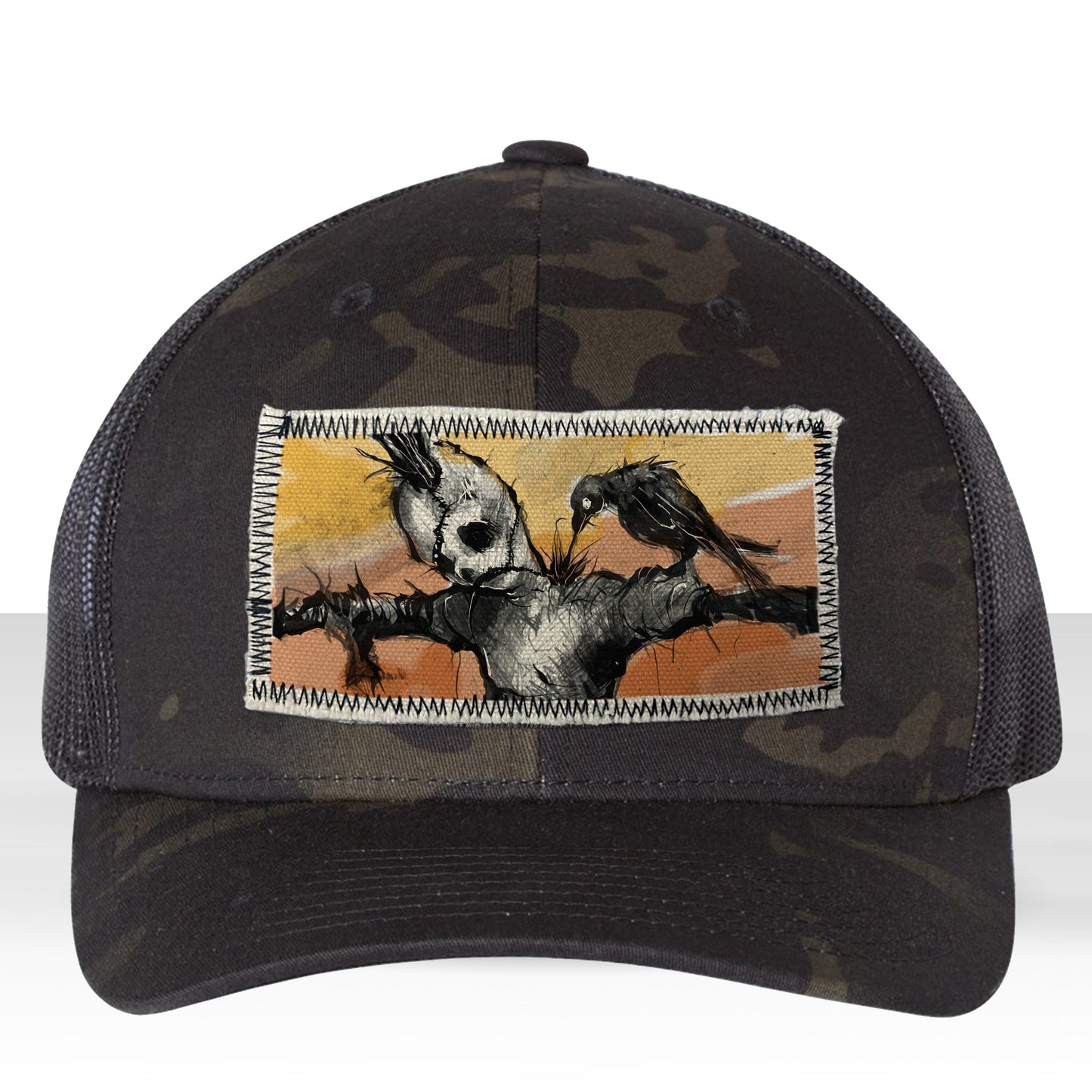 Scarecrow & The Crow: Twisted Harvest Trucker Hat
