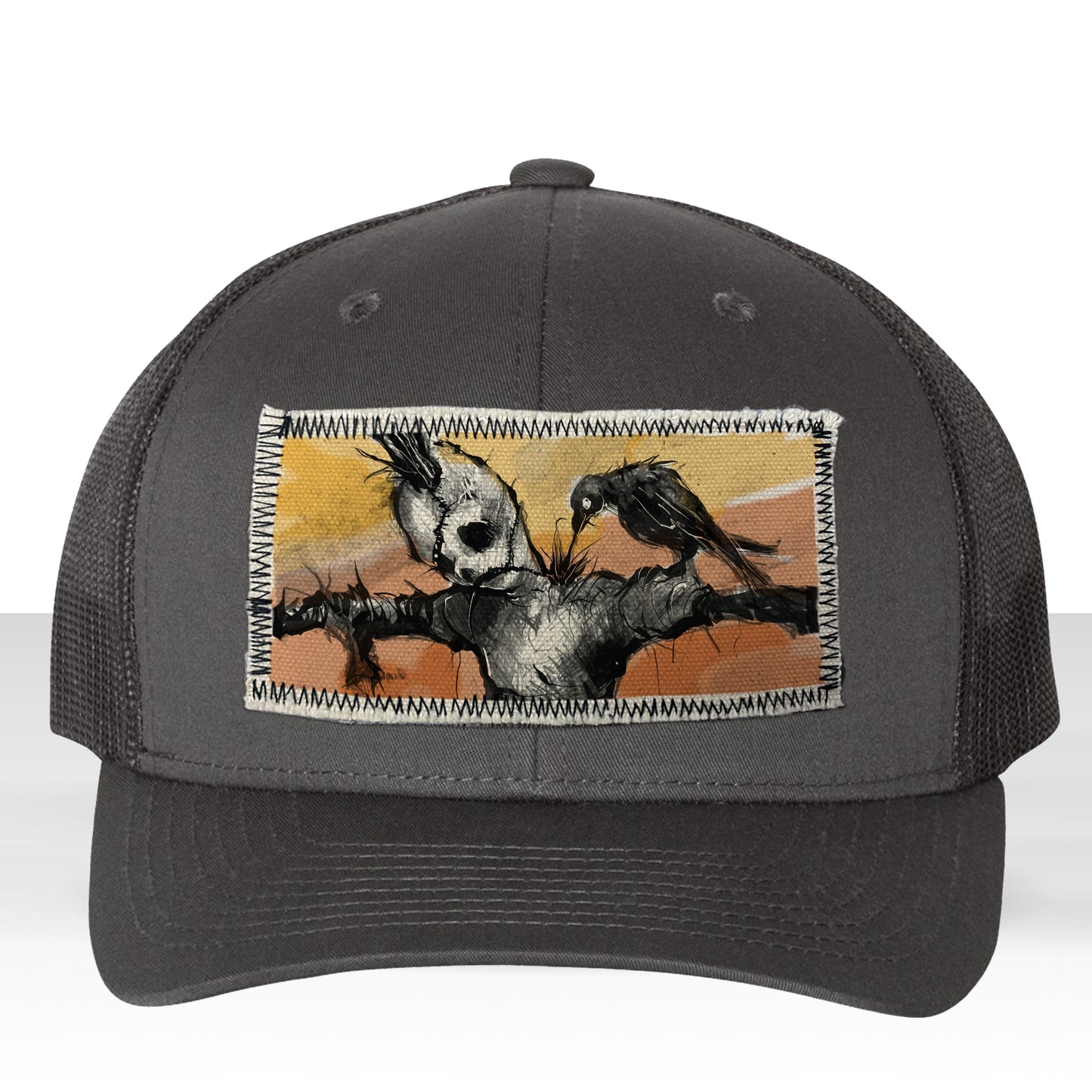 Scarecrow & The Crow: Twisted Harvest Trucker Hat