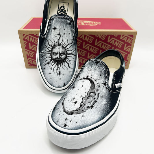 Sun & Moon Vans Slip ons