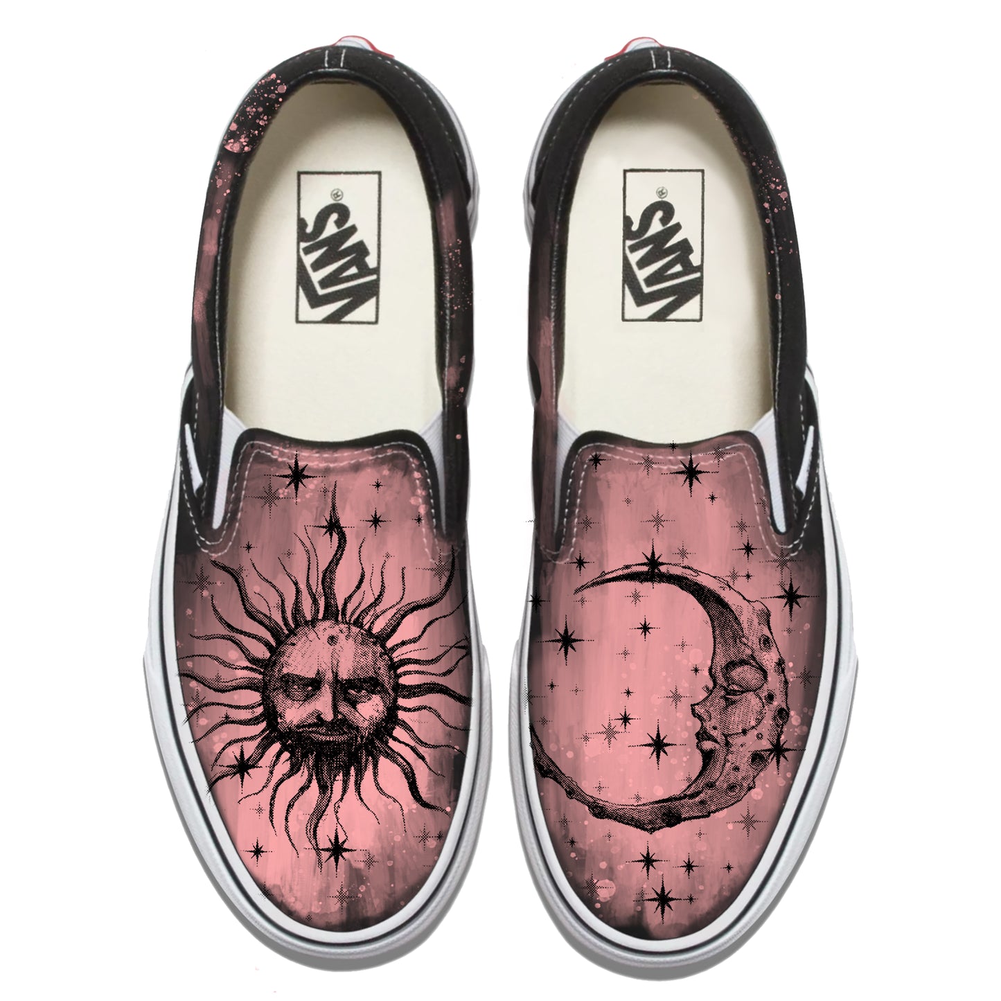 Sun & Moon Vans Slip ons