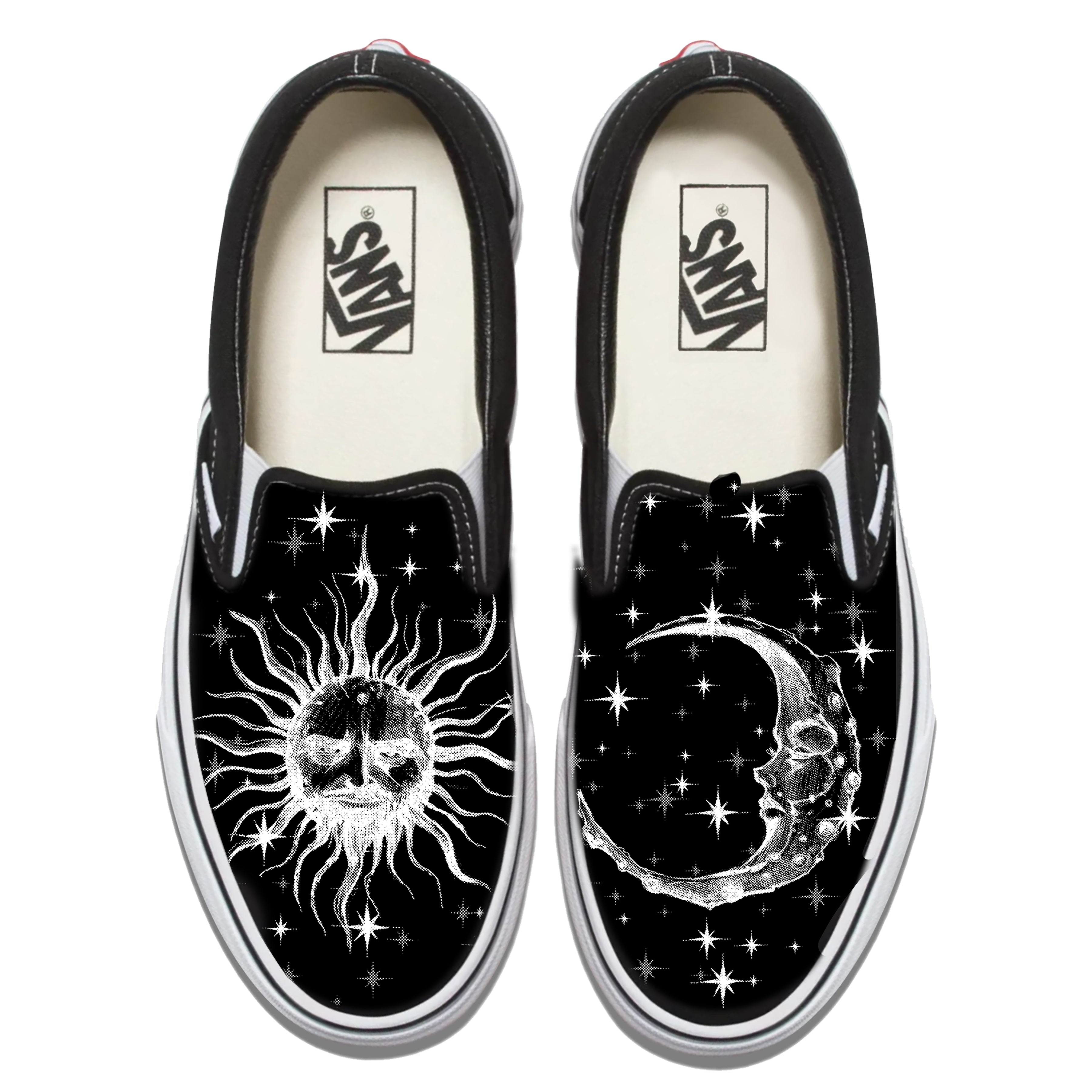 Sun & Moon Vans Slip ons – FabCreates