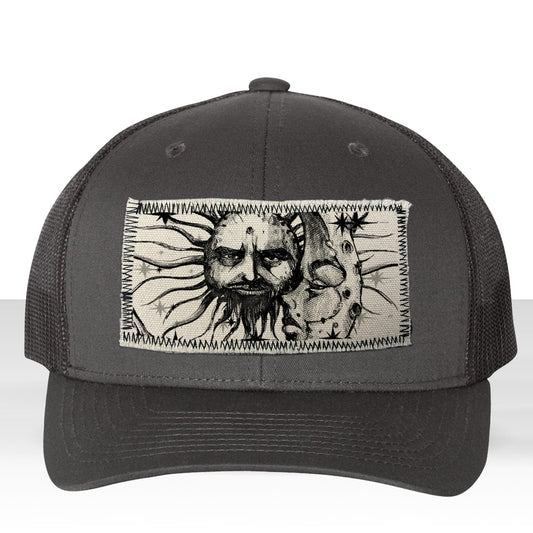 Sun & Moon: Celestial Duo Trucker Hat Art