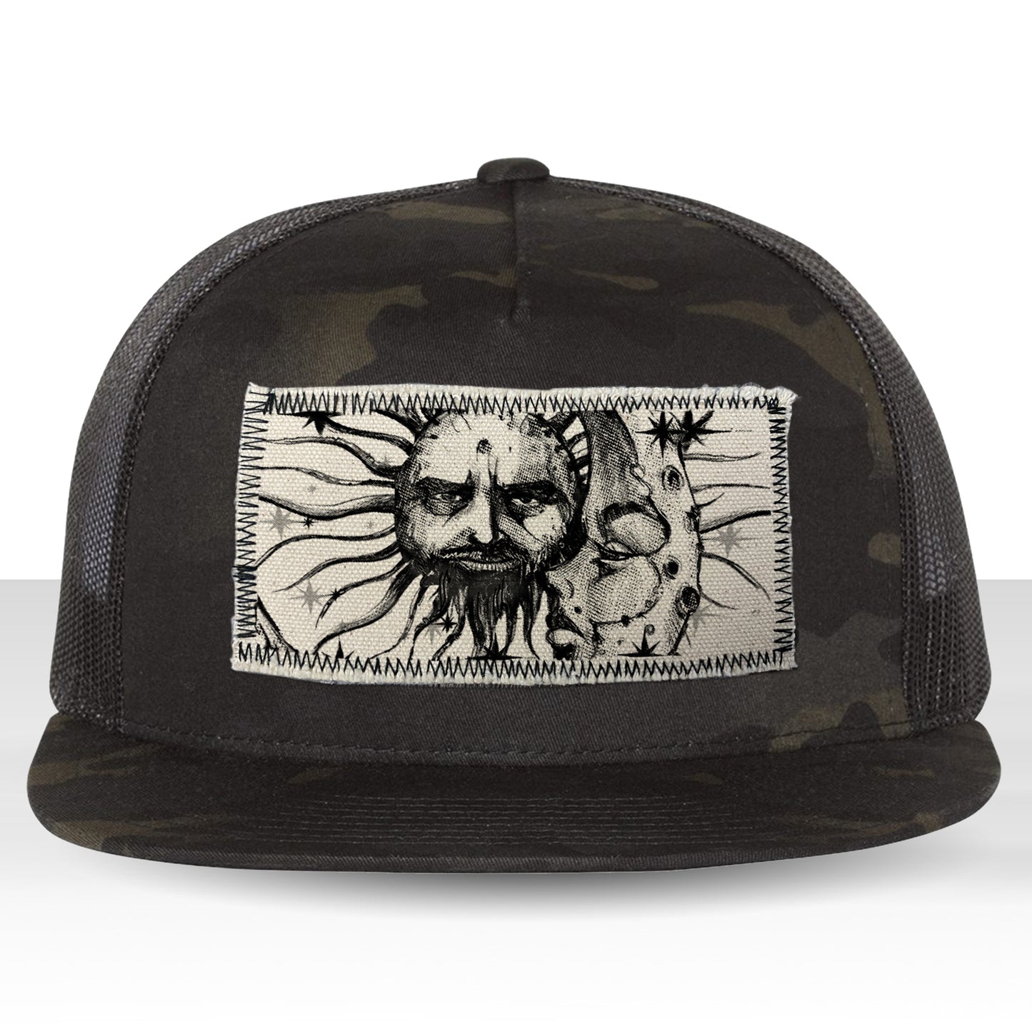 Sun & Moon: Celestial Duo Trucker Hat Art