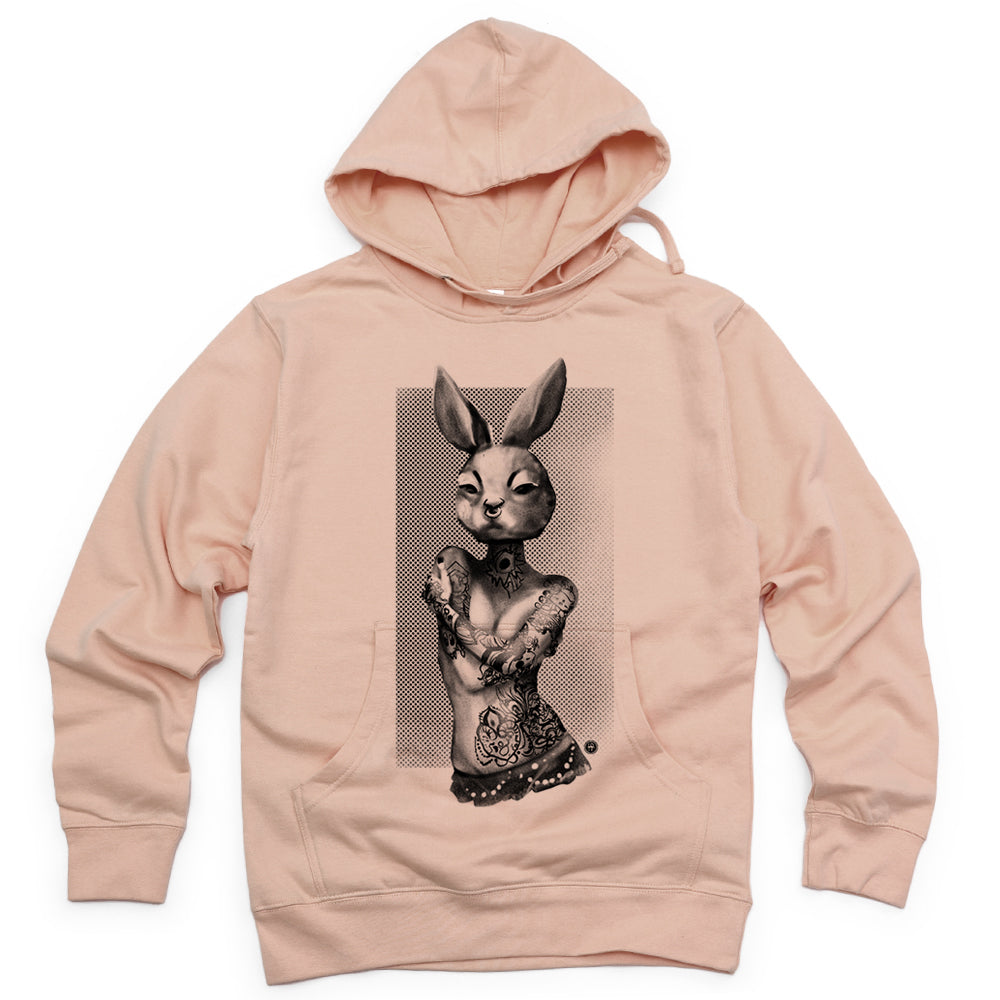 Tattooed Bunny: Victorian Elegance Hoodie