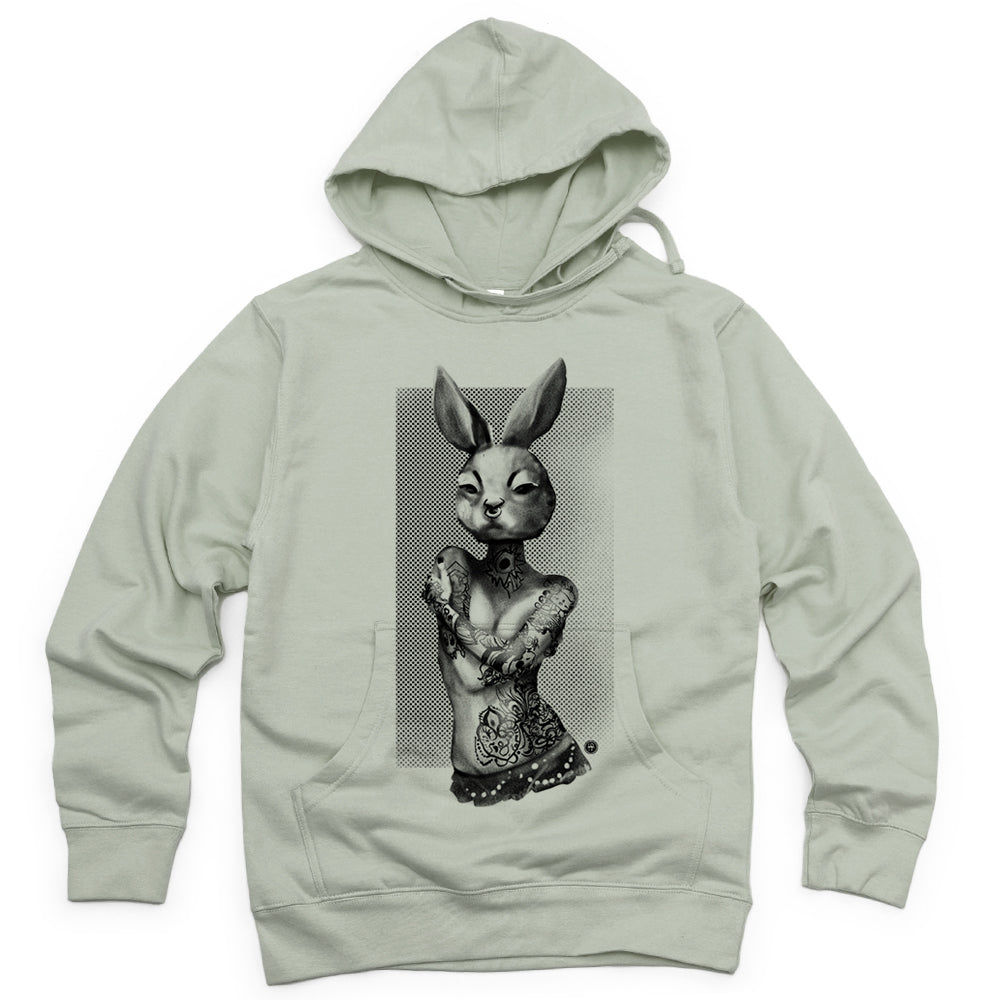 Tattooed Bunny: Victorian Elegance Hoodie