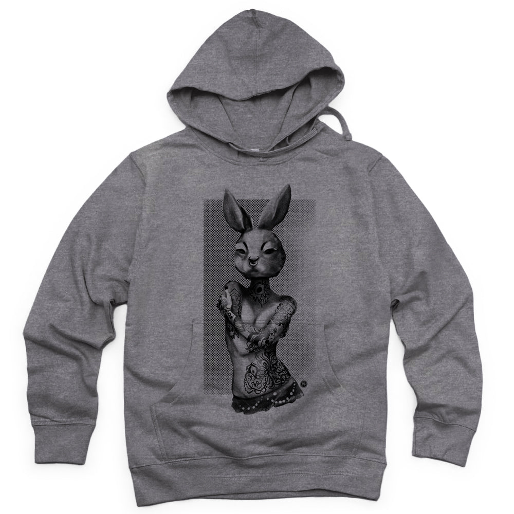 Tattooed Bunny: Victorian Elegance Hoodie