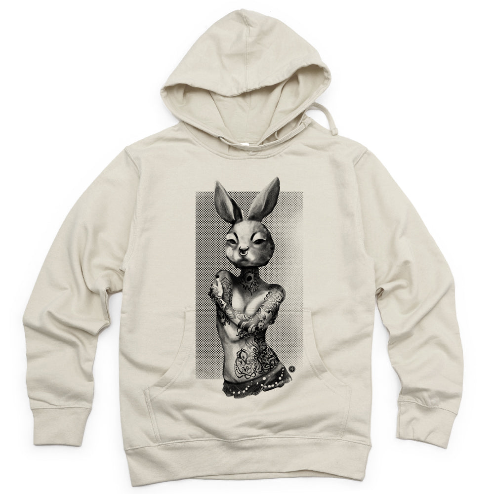 Tattooed Bunny: Victorian Elegance Hoodie