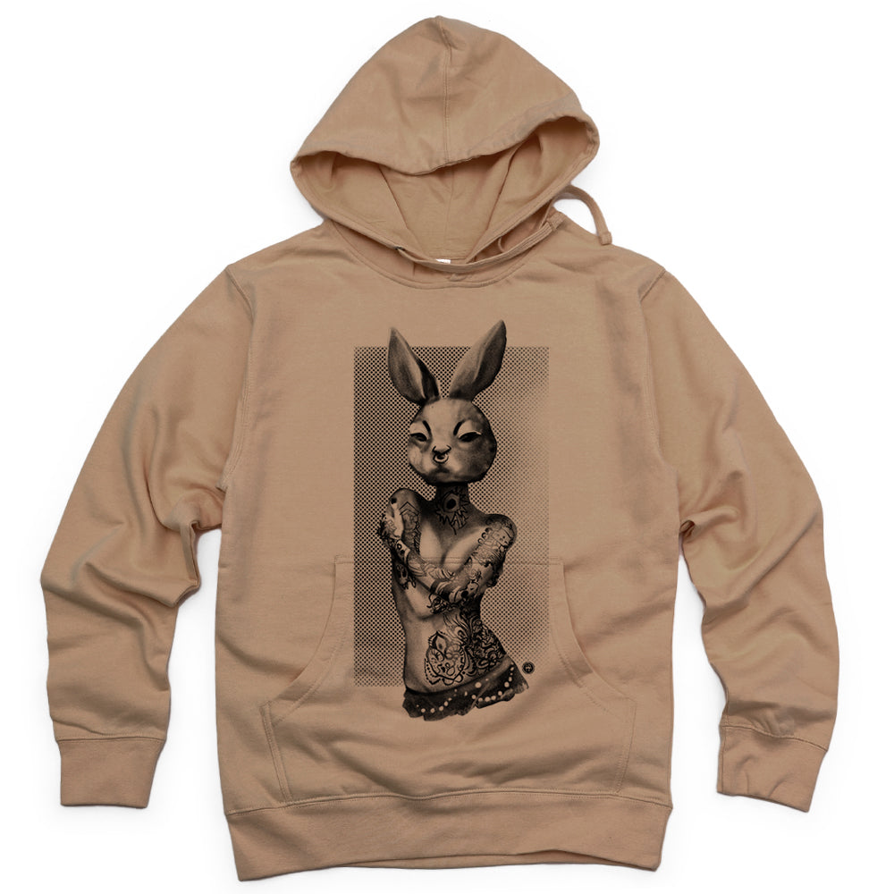Tattooed Bunny: Victorian Elegance Hoodie