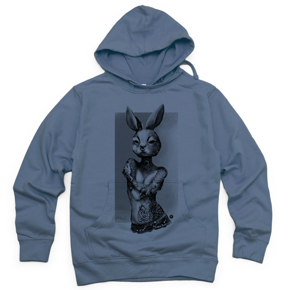 Tattooed Bunny: Victorian Elegance Hoodie