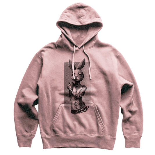 Tattooed Bunny: Victorian Elegance Hoodie Heavyweight Hoodie