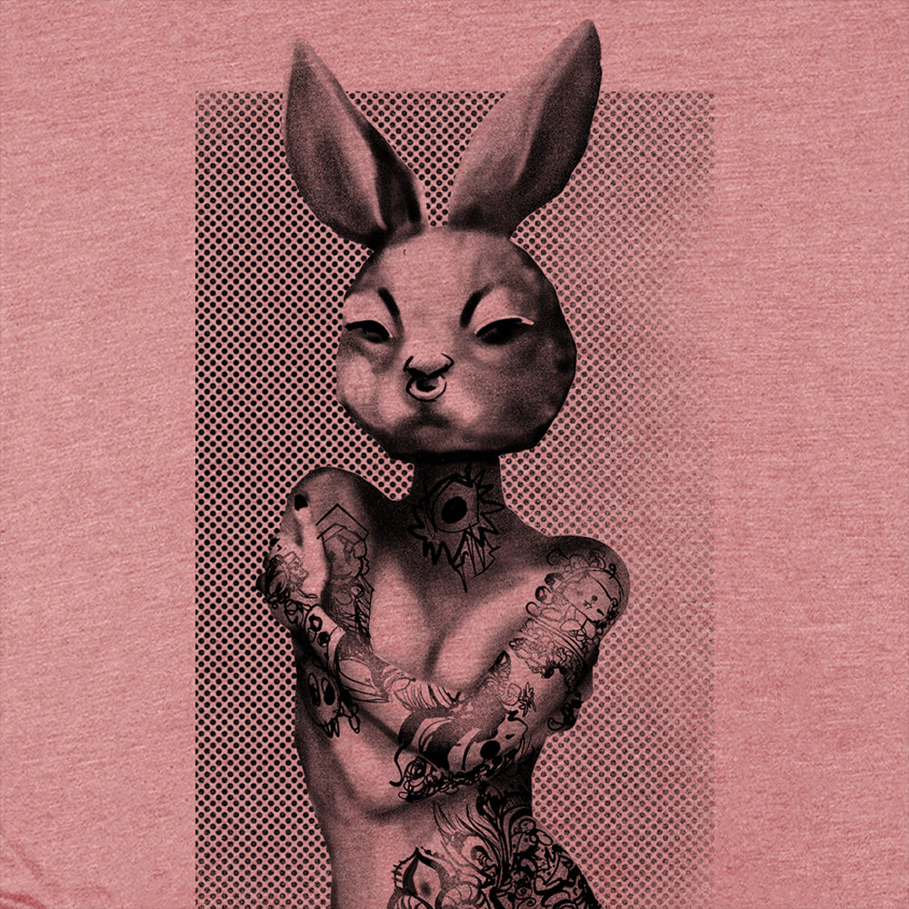 Tattooed Bunny: Victorian Elegance T-shirt