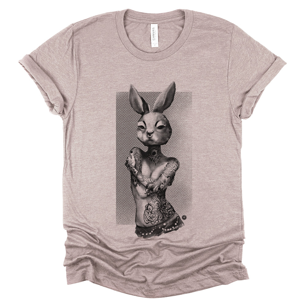 Tattooed Bunny: Victorian Elegance T-shirt