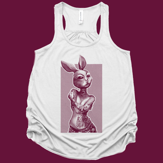 Tattooed Bunny: Victorian Elegance Tank Top