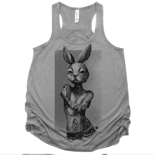 Tattooed Bunny: Victorian Elegance Tank Top