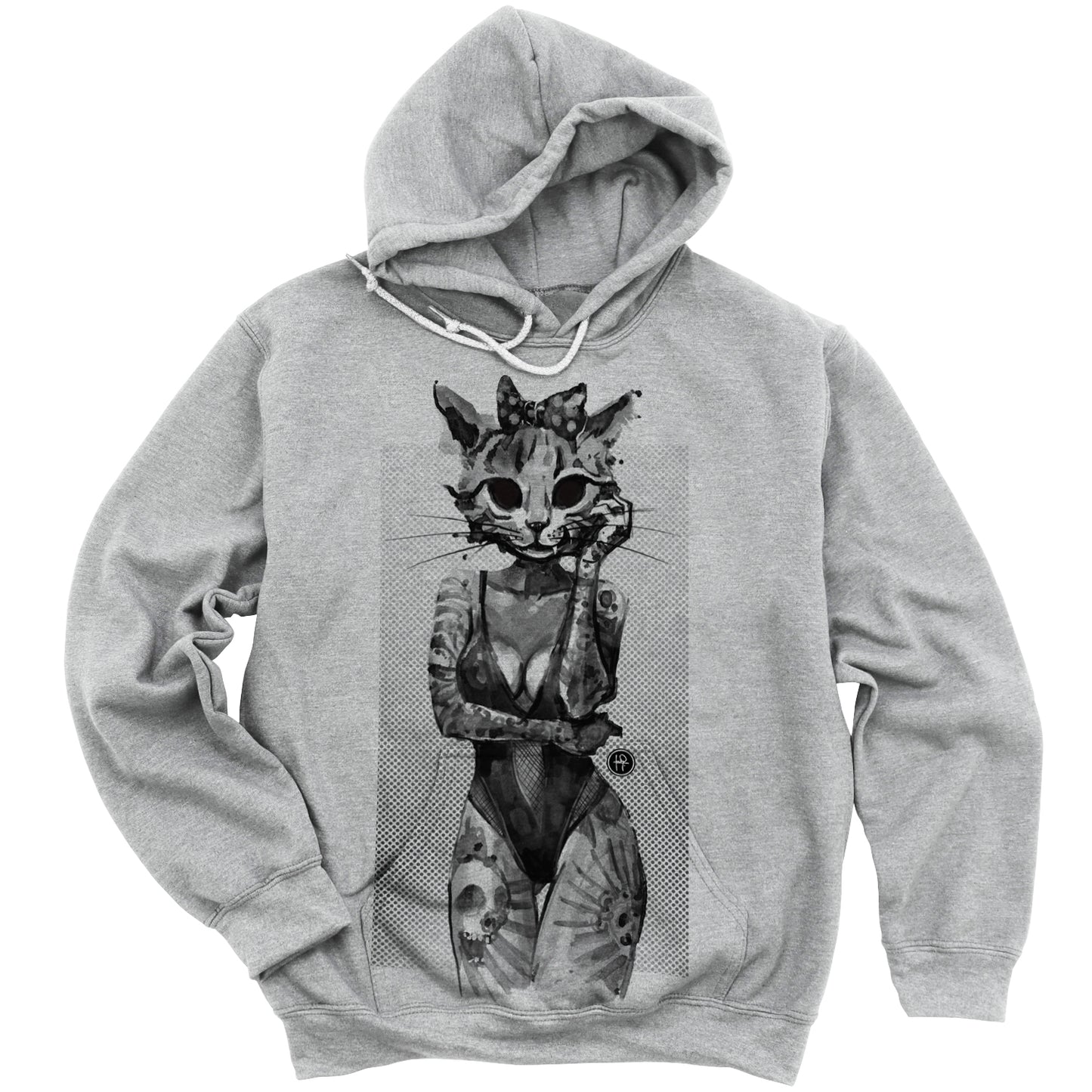 Tattooed Kitty: Victorian Kitty Elegance Hoodie