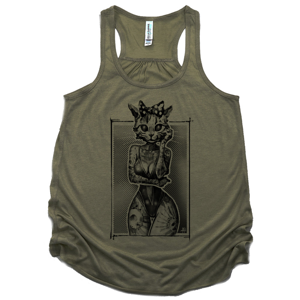 Tattooed Kitty: Victorian Kitty Elegance Tank Top