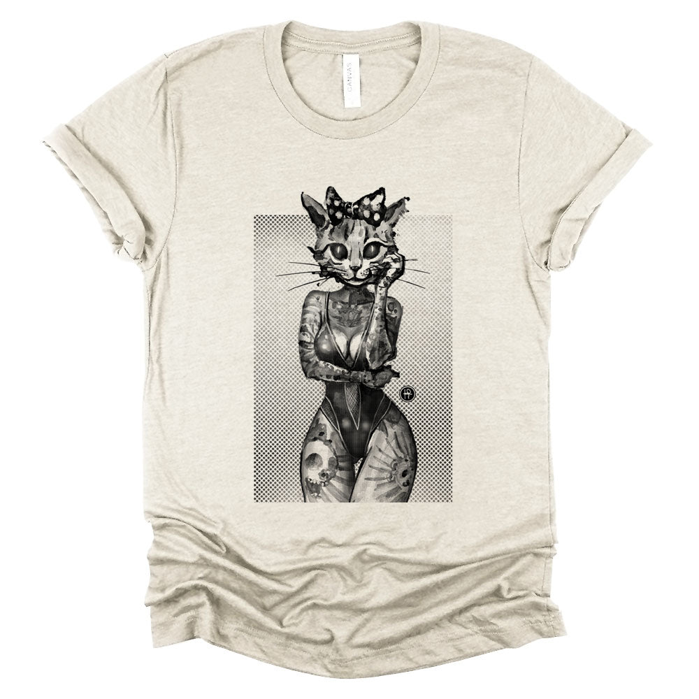 Tattooed Kitty: Victorian Kitty Elegance T-Shirt