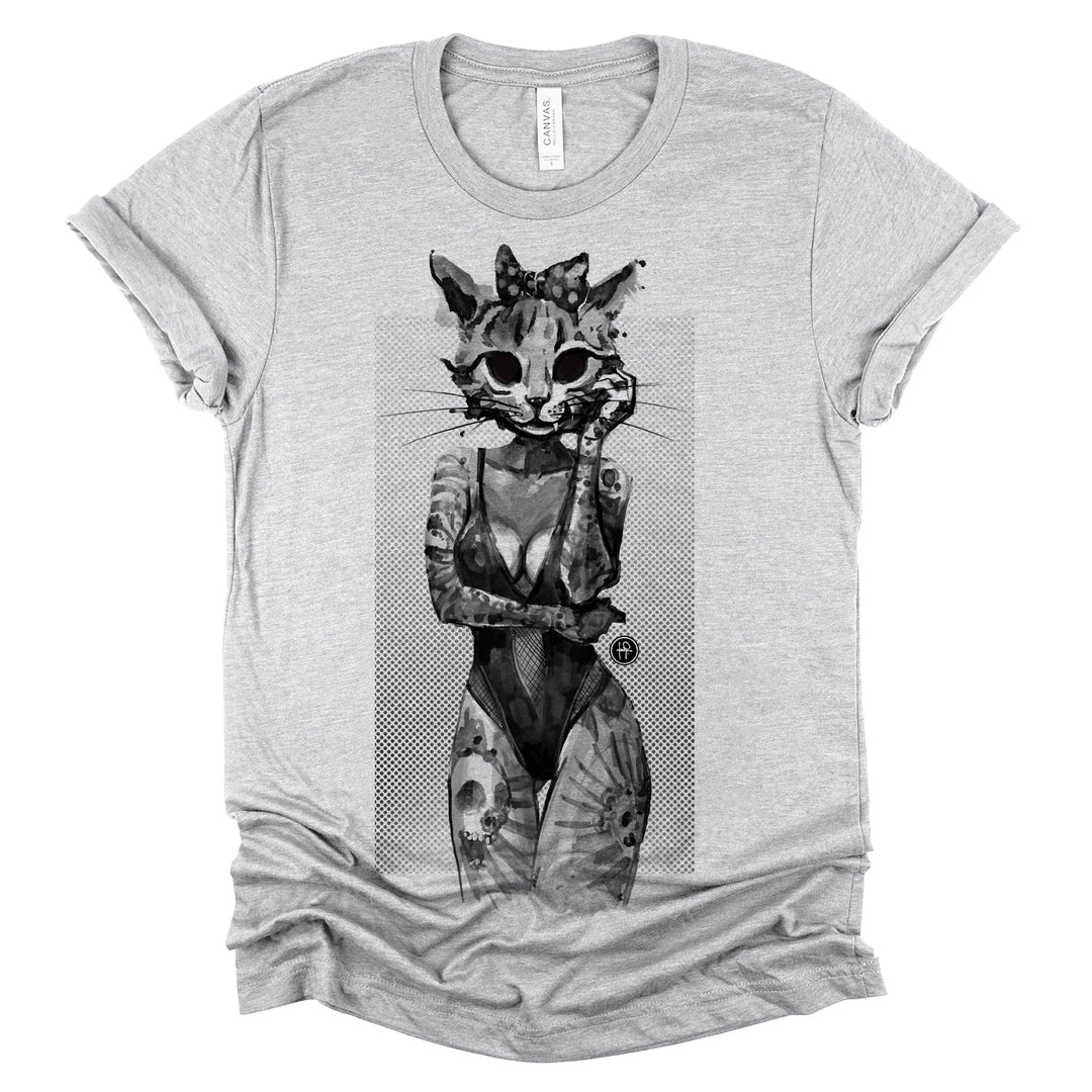 Cat fashion tattoo shirt