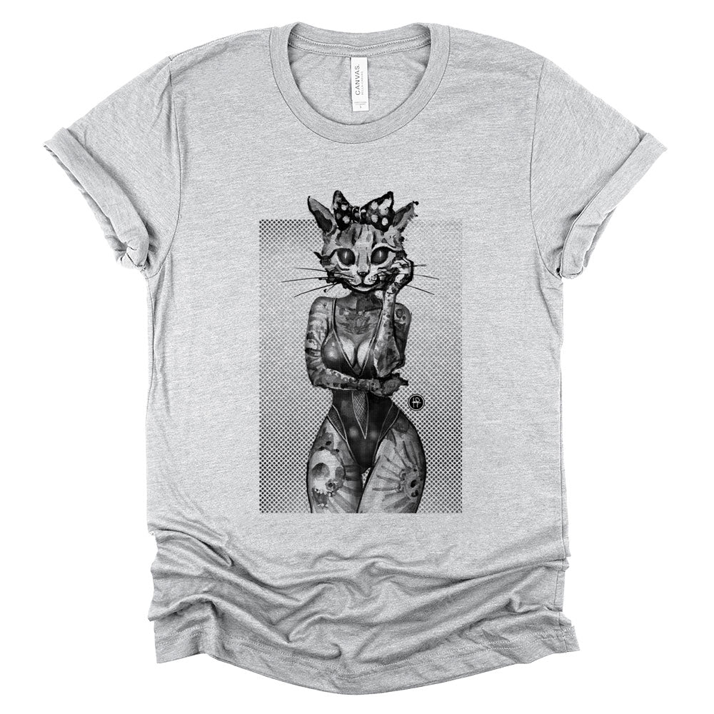 Tattooed Kitty: Victorian Kitty Elegance T-Shirt