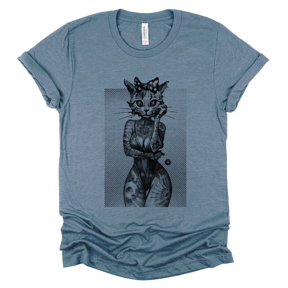 Tattooed Kitty: Victorian Kitty Elegance T-Shirt