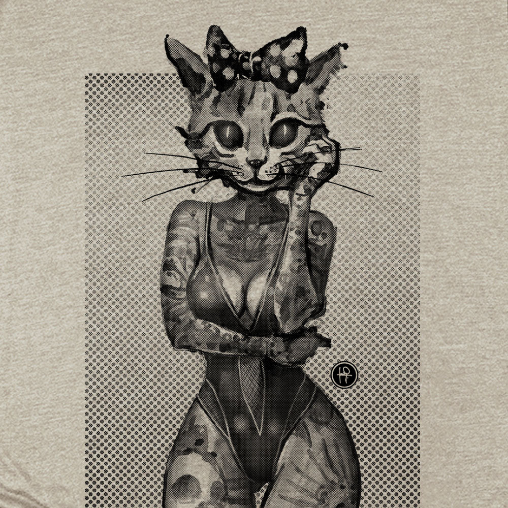 Tattooed Kitty: Victorian Kitty Elegance T-Shirt