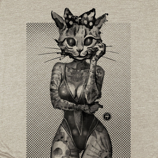 Tattooed Kitty: Victorian Kitty Elegance T-Shirt