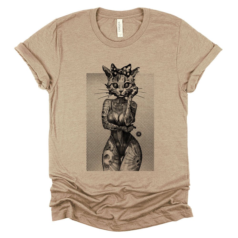 Tattooed Kitty: Victorian Kitty Elegance T-Shirt