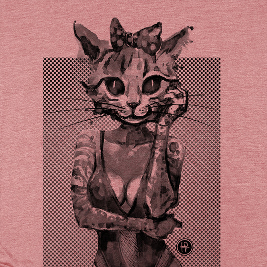 Tattooed Kitty: Victorian Kitty Elegance T-Shirt