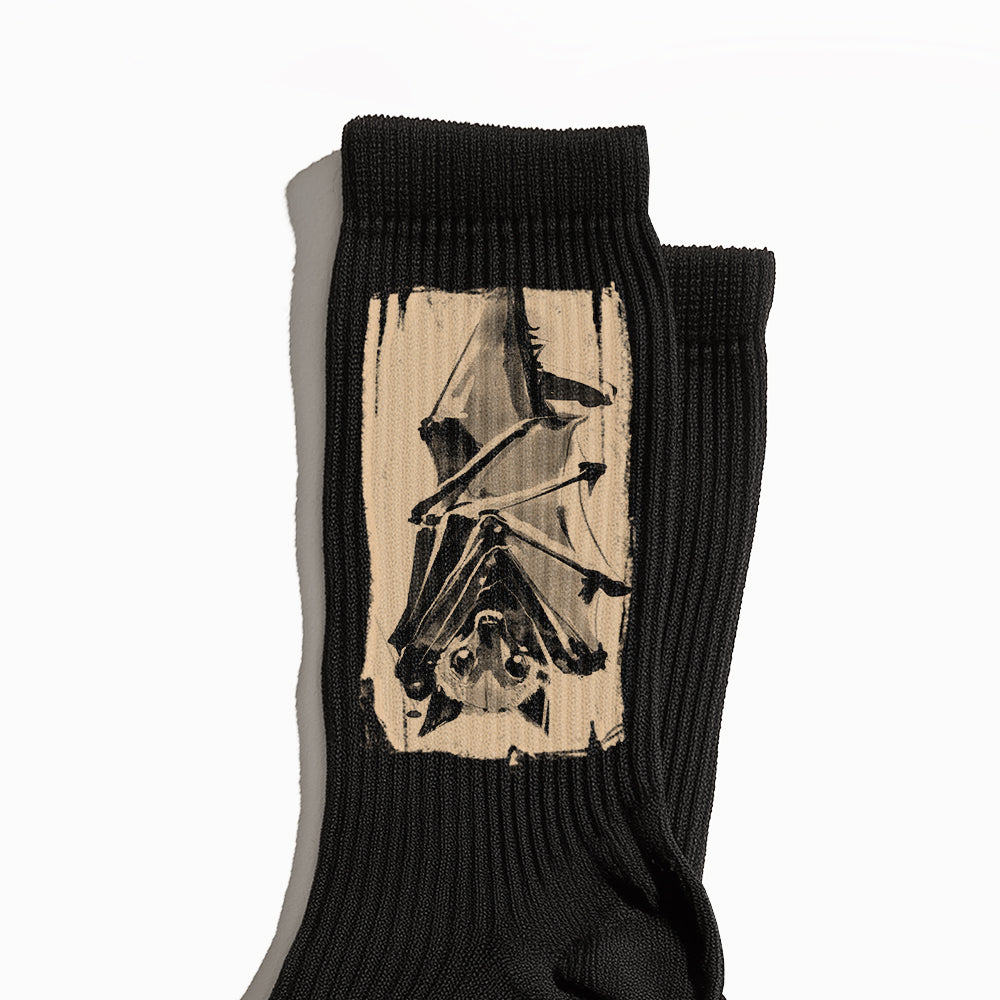 Upside Down Bat Crew Socks