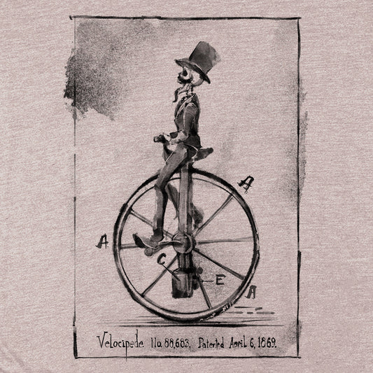 Velocipede Patent: Vintage Cycling Charm T-shirt