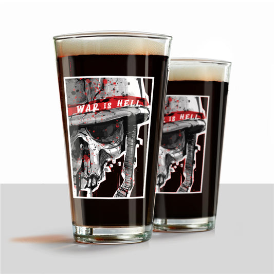 War is Hell: Iconic Reflection UV Vinyl Pint Glass Set