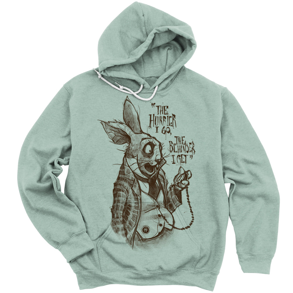 White Rabbit Quote: Timeless Paranoia Hoodie