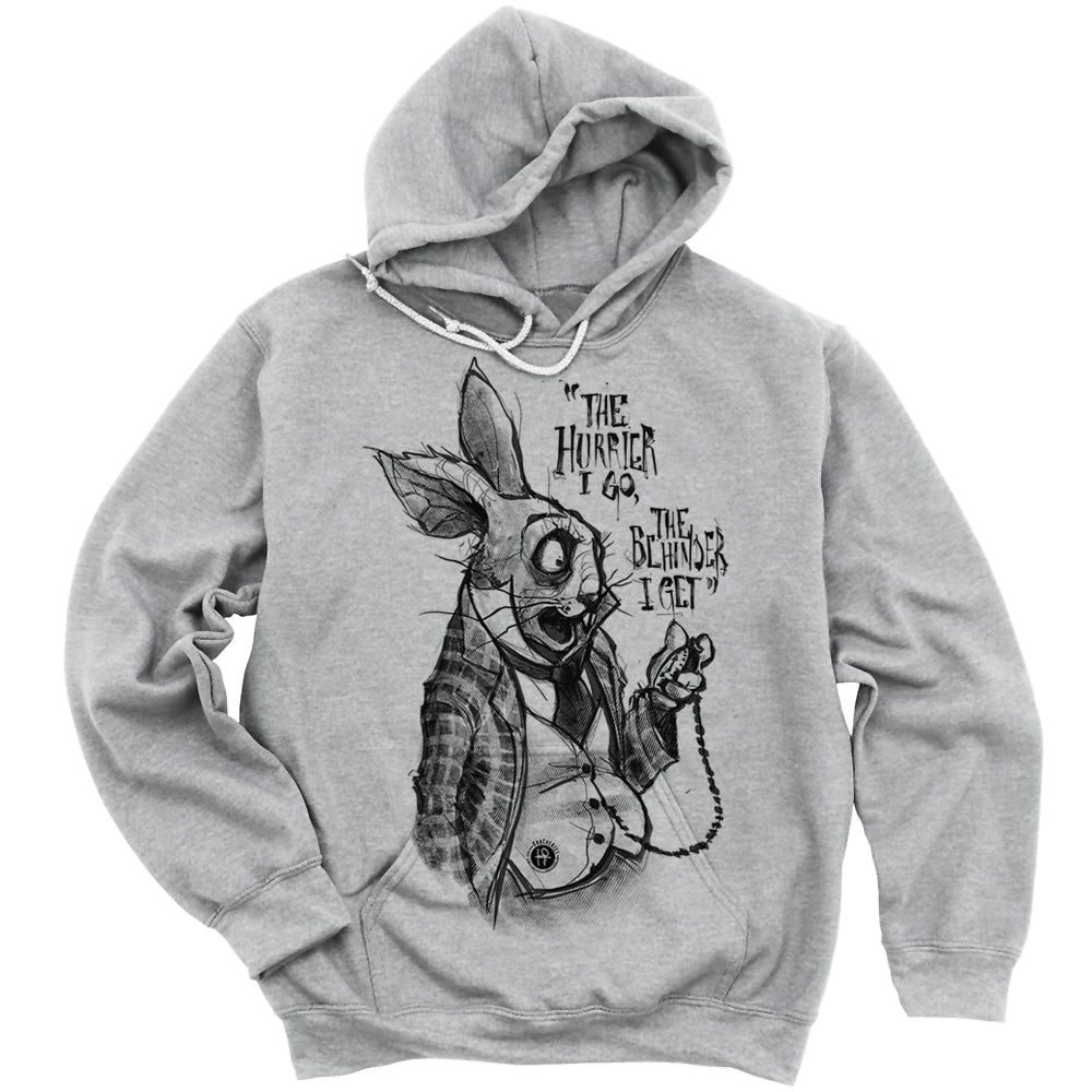 White Rabbit Quote: Timeless Paranoia Hoodie