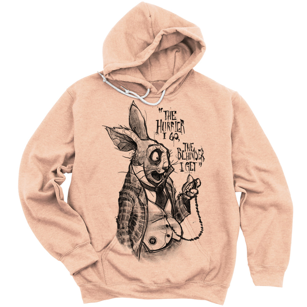 White Rabbit Quote: Timeless Paranoia Hoodie