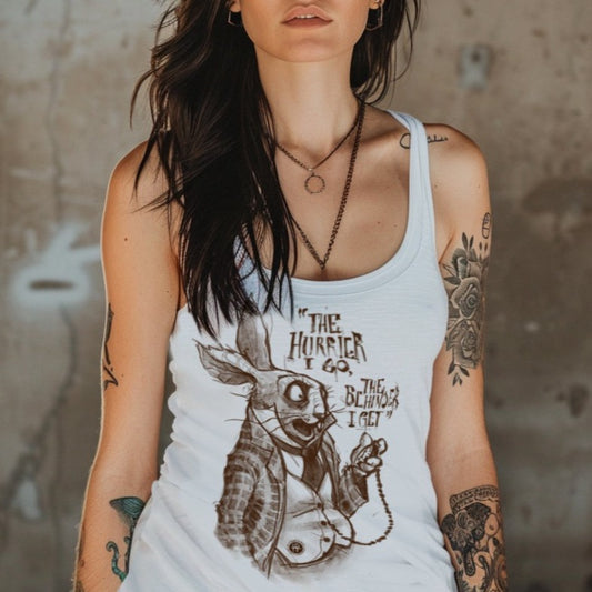 White Rabbit Quote: Timeless Paranoia Tank Top