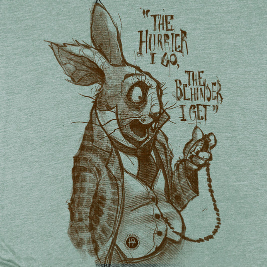 White Rabbit Quote: Timeless Paranoia T-Shirt