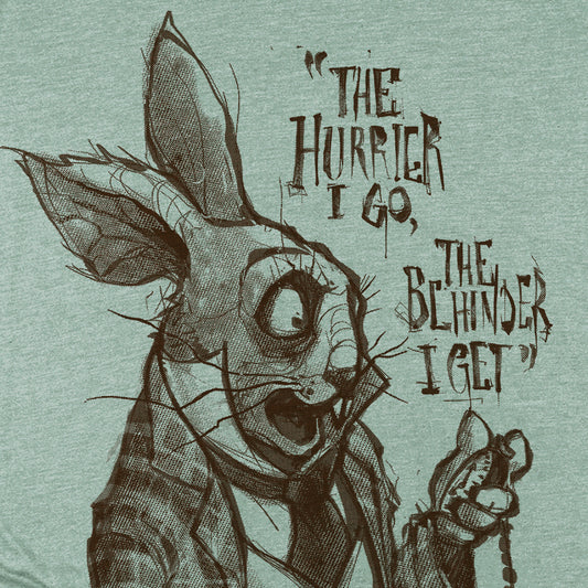White Rabbit Quote: Timeless Paranoia T-Shirt