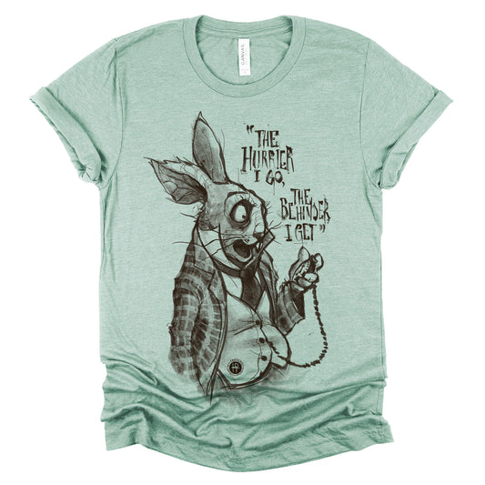 White Rabbit Quote: Timeless Paranoia T-Shirt