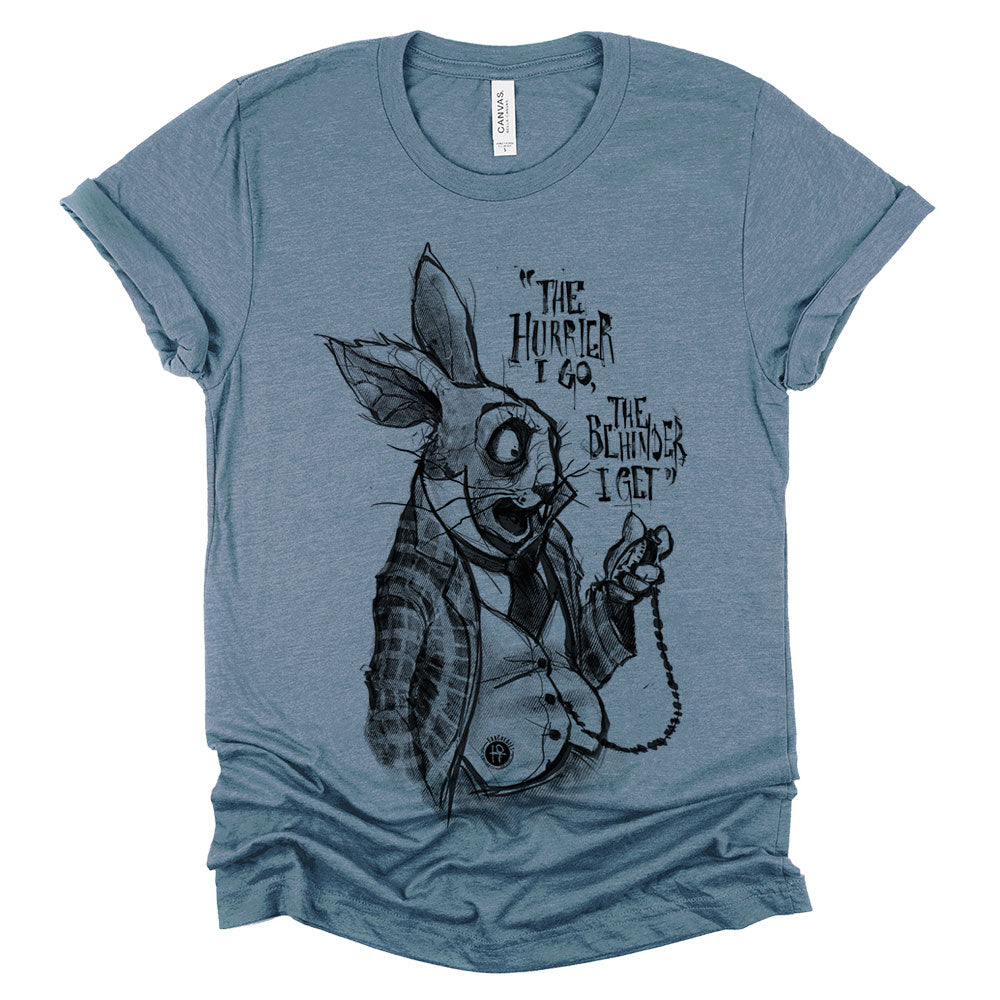 White Rabbit Quote: Timeless Paranoia T-Shirt