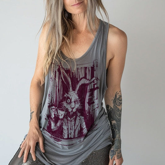March Hare Tea Time: A Caffeinated Delight Tank Top