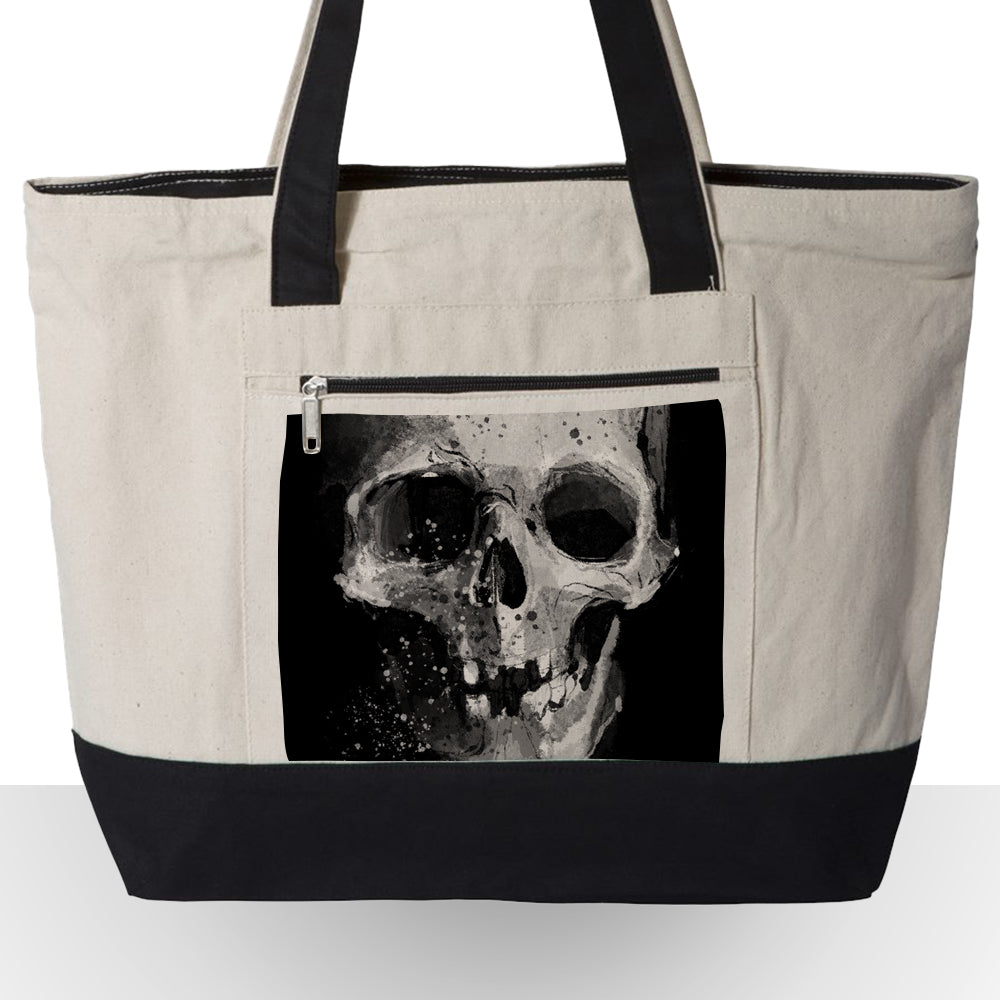 White Skull Tote