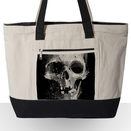 White Skull Tote