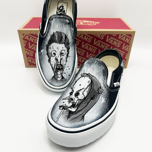 Zombie Beavis and But-Head Vans Slip ons