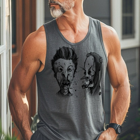 Zombie Beavis & Butthead: Ghoulish Dimwits Tank Top