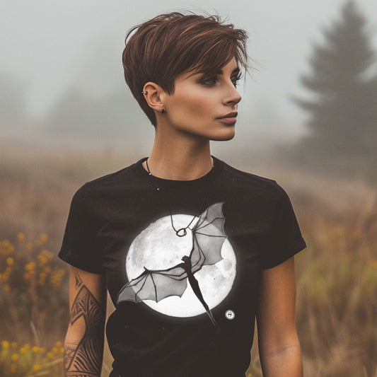 Bat in the Moon:  Nocturnal Majesty T-shirt