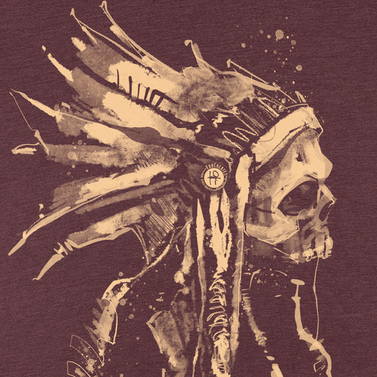 Indian Chief Skull: Tribal Legacy T-Shirt