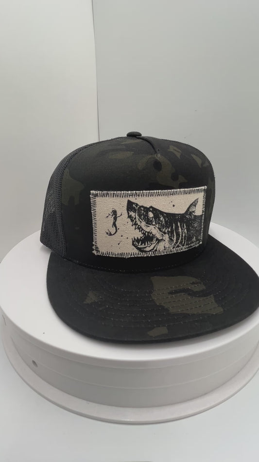 Mermaid & the Shark: Friends and Foes of the Sea Trucker Vintage