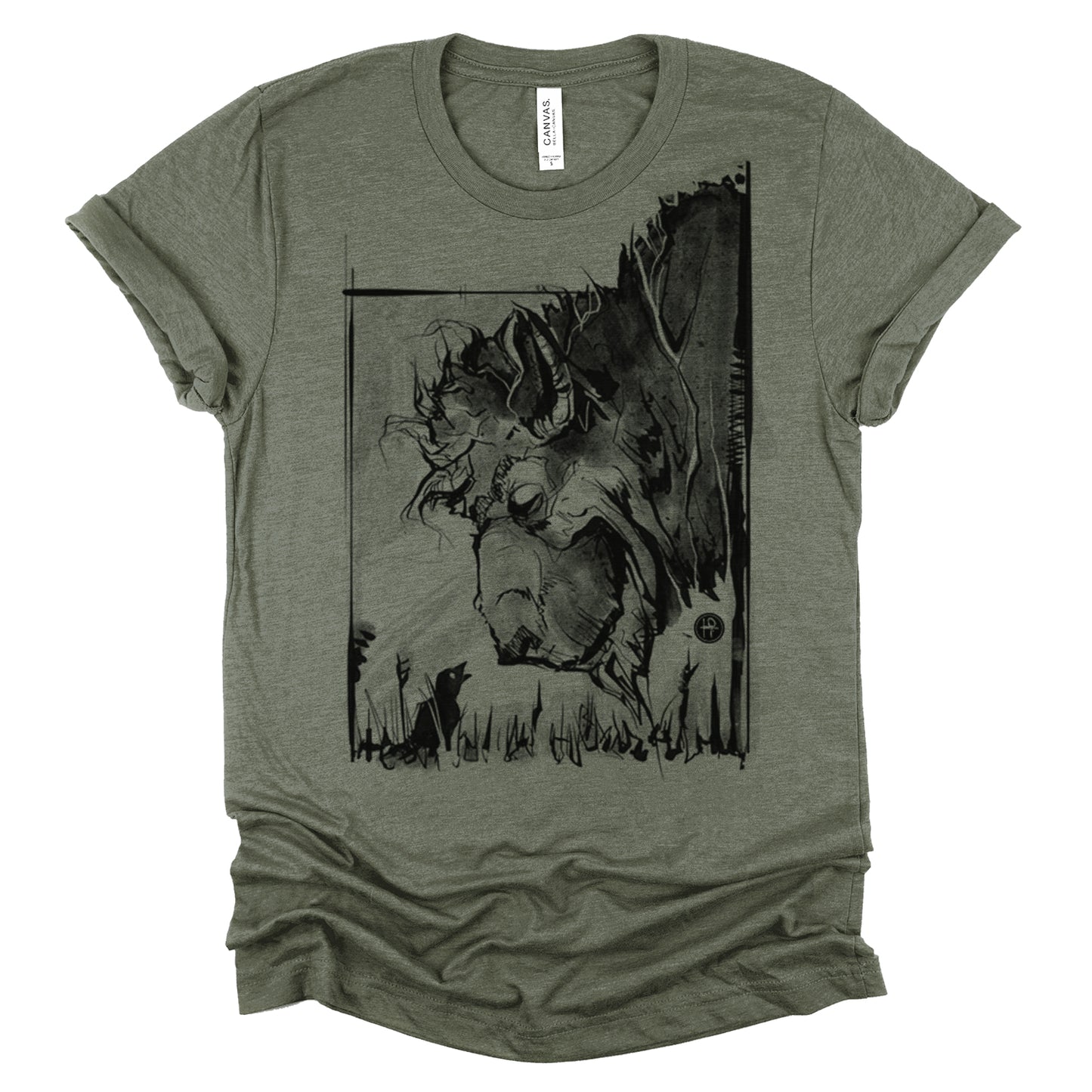 Bison & Bird: Whimsical Friendship T-Shirt