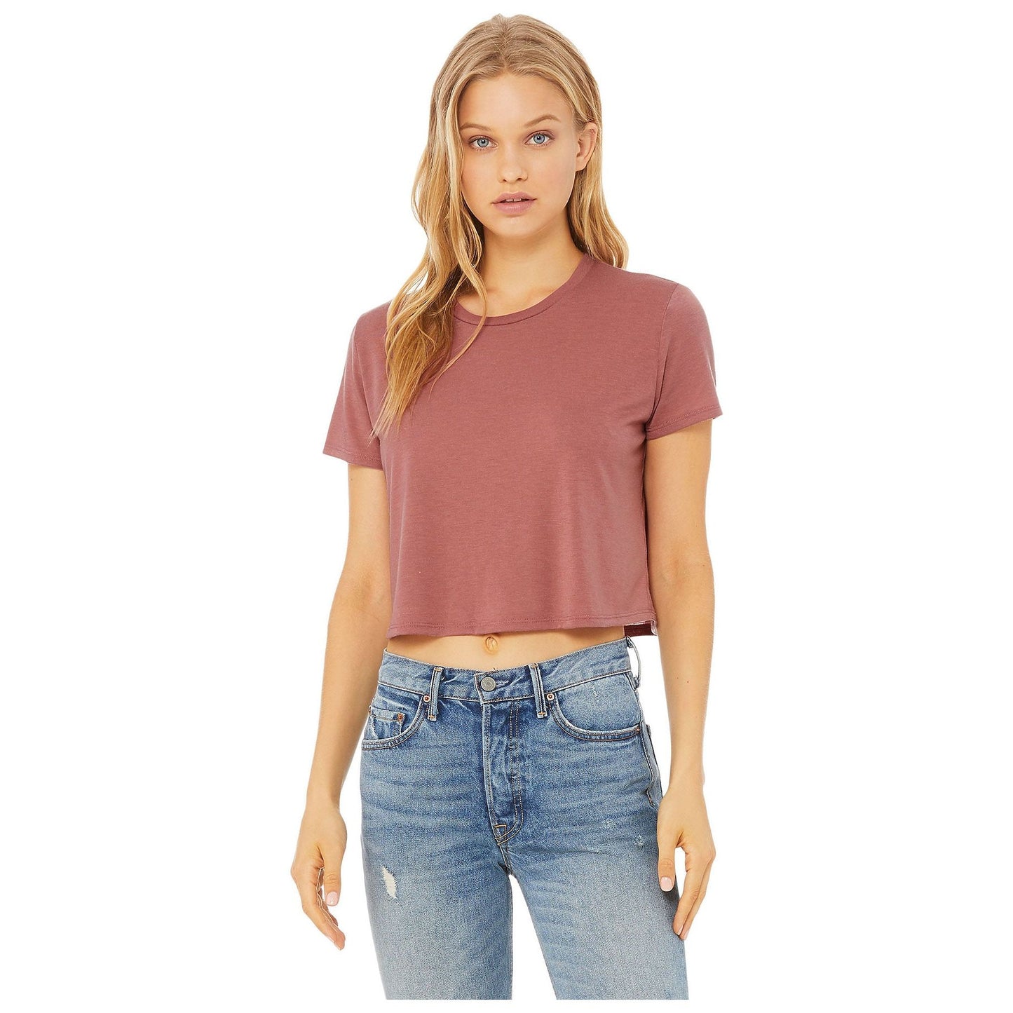 Custom Women's Cropped Flowy T-shirt (8882)